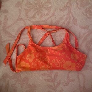 Kulani Kinis Orange Bikini with Floral Design